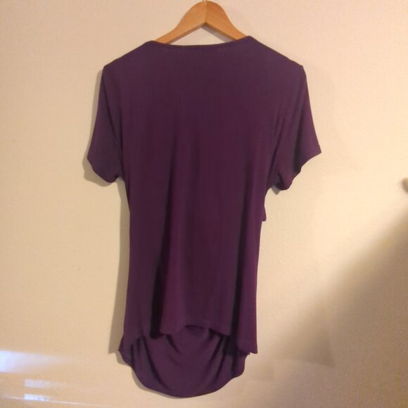 Zeagoo Short SleeveV-Neck Ruched Blouse, Size XL - Picture 6 of 7